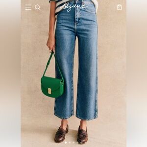 Sezane LE CROP Denim Blue